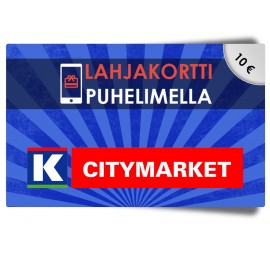 K-citymarket 10€ lahjakortti